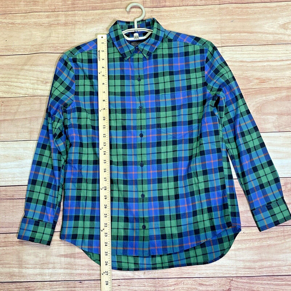 Pendleton Women’s 100% Cotton Long Sleeve‎ Shirt Blue Plaid Size Extra Small - Picture 3 of 7